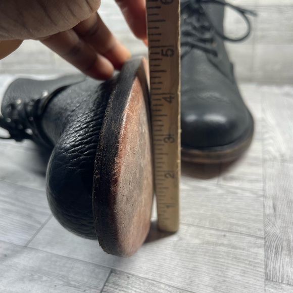 Esquivel Combat Boots Men 8D Black Pebbled Leather Handmade Lace Up Chukka - Picture 8 of 16